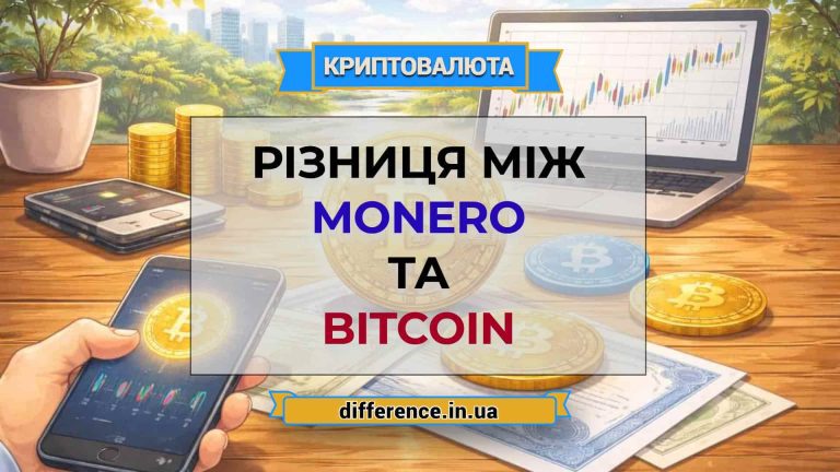 Різниця між Monero та Bitcoin
