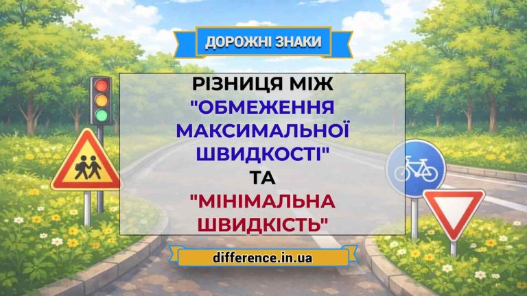 Різниця між _Обмеження максимальної швидкості_ та _Мінімальна швидкість_
