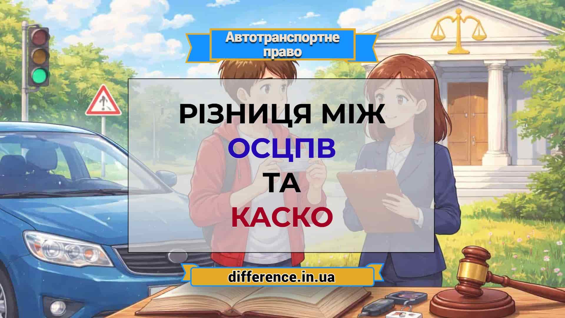 Різниця між ОСЦПВ та КАСКО3