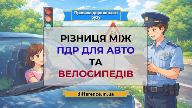 Різниця між ПДР для авто та велосипедів