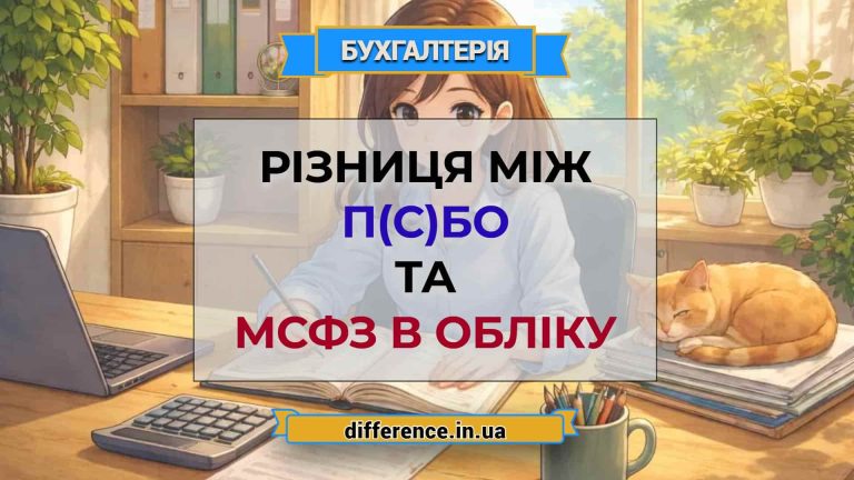 Різниця між П(С)БО та МСФЗ в обліку