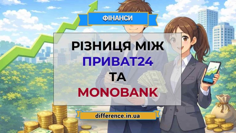 Різниця між Приват24 та monobank