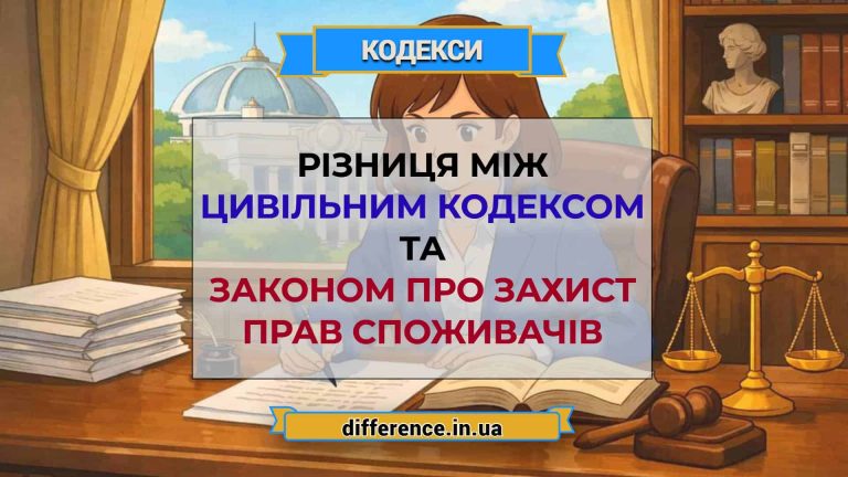Різниця між Цивільним кодексом і законом про захист прав споживачів
