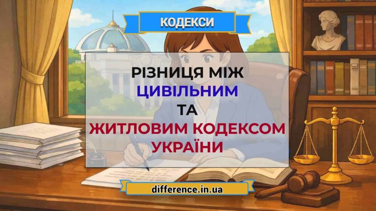 Різниця між Цивільним і Житловим кодексом України