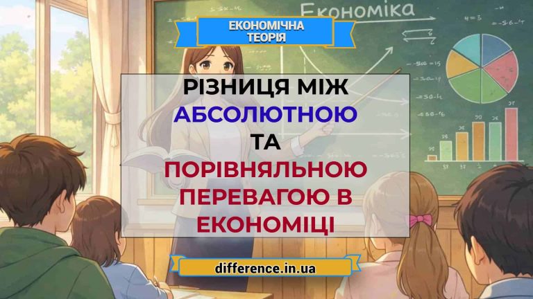 Різниця між абсолютною і порівняльною перевагою в економіці