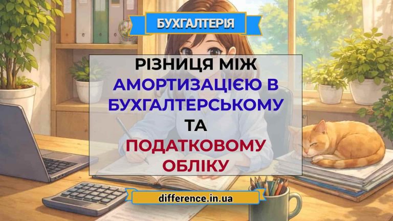 Різниця між амортизацією в бухгалтерському та податковому обліку