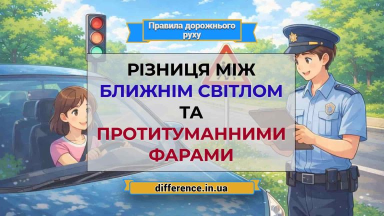 Різниця між ближнім світлом та протитуманними фарами