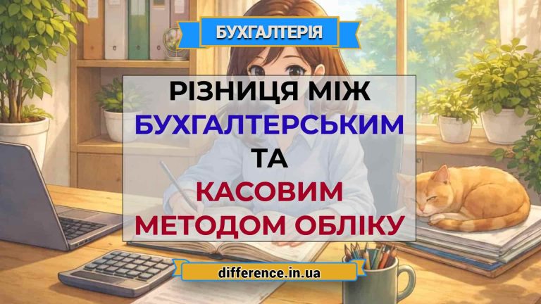 Різниця між бухгалтерським та касовим методом обліку