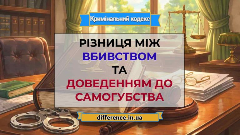 Різниця між вбивством та доведенням до самогубства