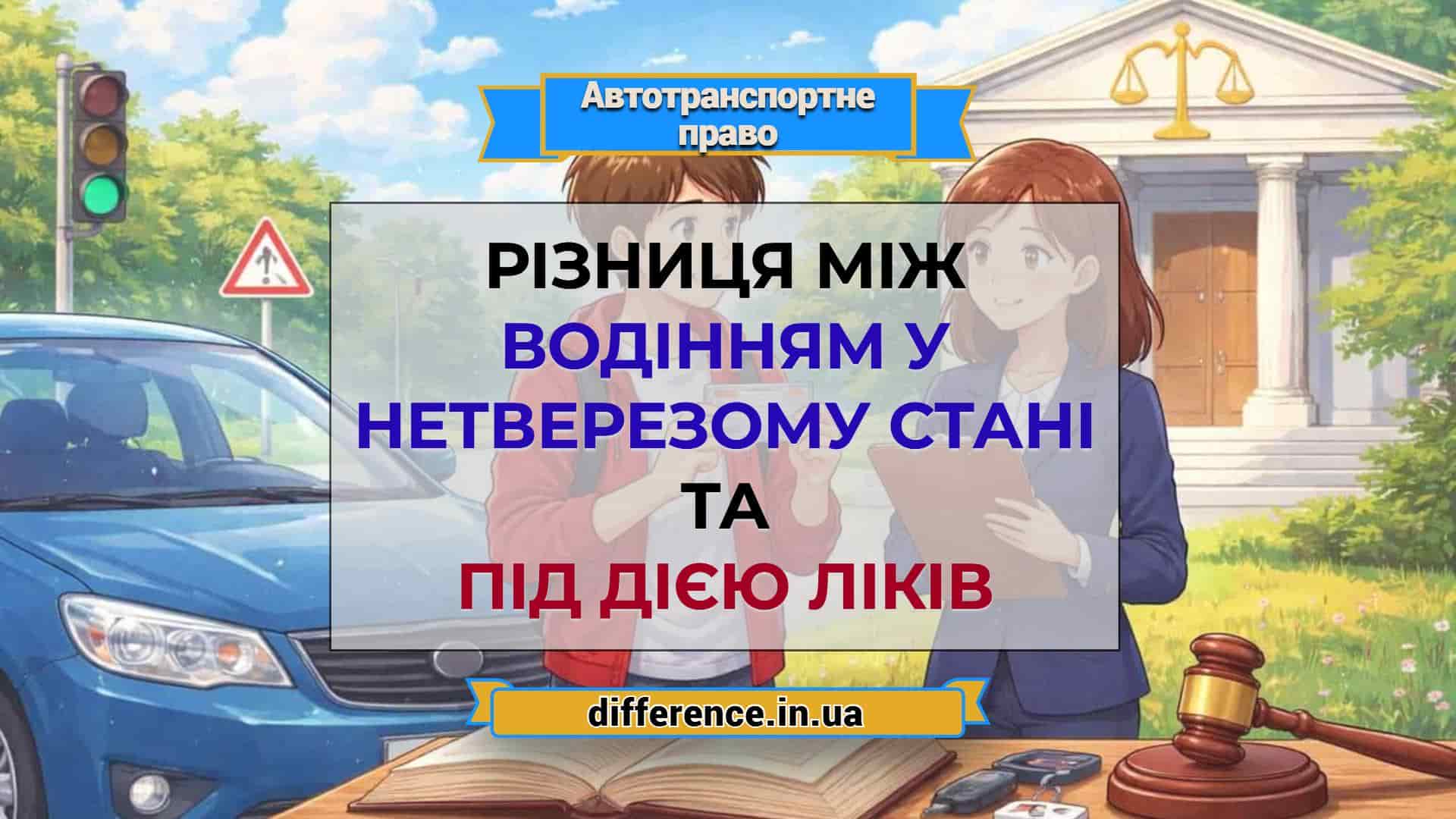 Різниця між водінням у нетверезому стані та під дією ліків