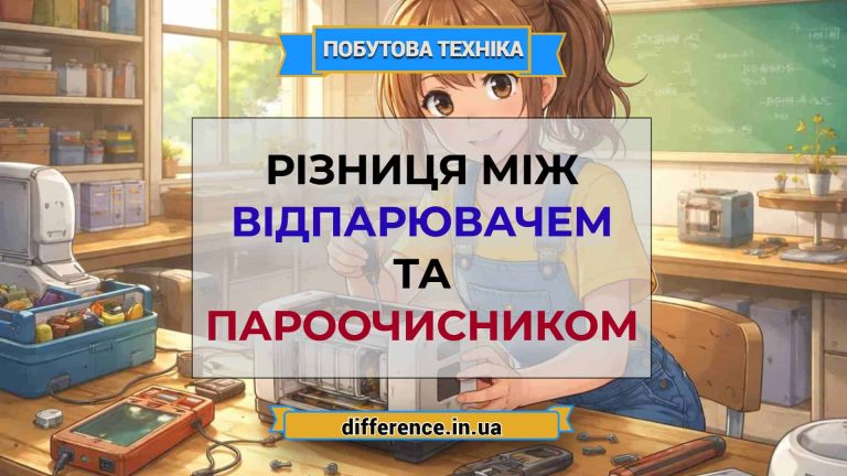 Різниця між відпарювачем та пароочисником