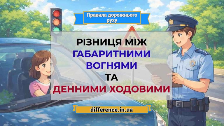 Різниця між габаритними вогнями та денними ходовими
