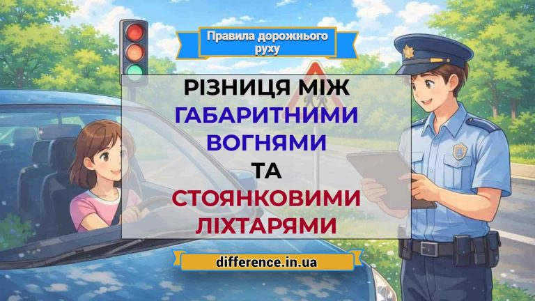 Різниця між габаритними вогнями та стоянковими ліхтарями