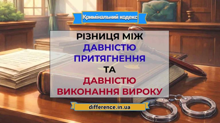 Різниця між давністю притягнення та давністю виконання вироку
