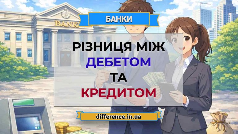 Різниця між дебетом і кредитом