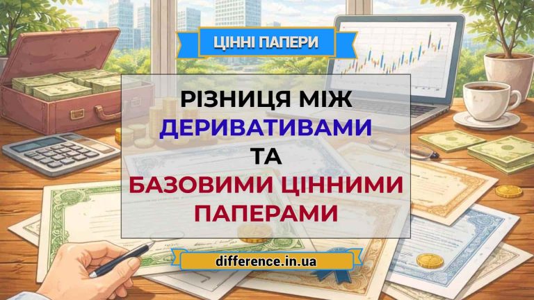 Різниця між деривативами та базовими цінними паперами