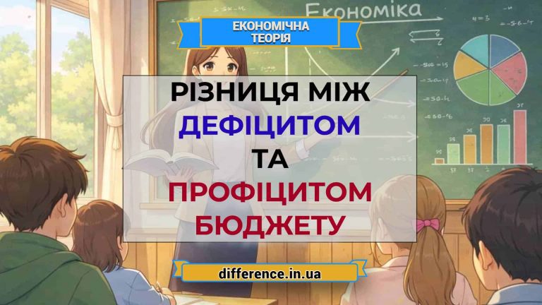 Різниця між дефіцитом і профіцитом бюджету