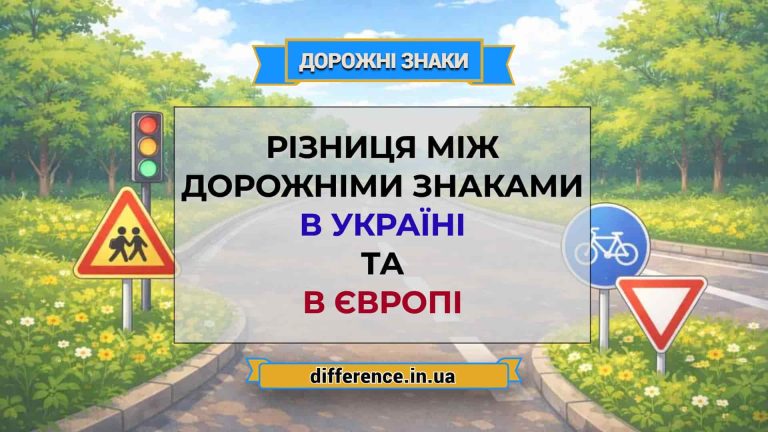 Різниця між дорожніми знаками в Україні та в Європі