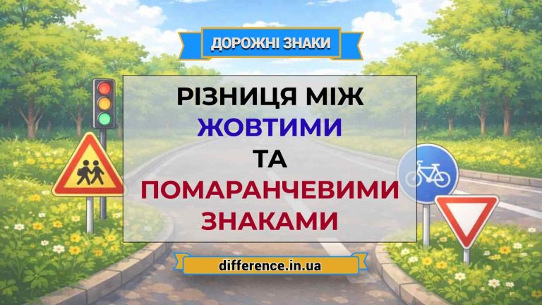 Різниця між жовтими та помаранчевими знаками