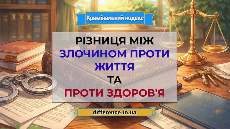 Різниця між злочином проти життя та проти здоров'я