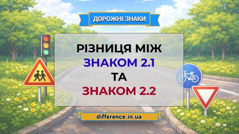 Різниця між знаком 2.1 та знаком 2.2