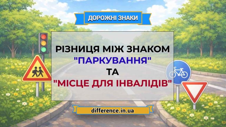 Різниця між знаком _Паркування_ та _Місце для інвалідів_