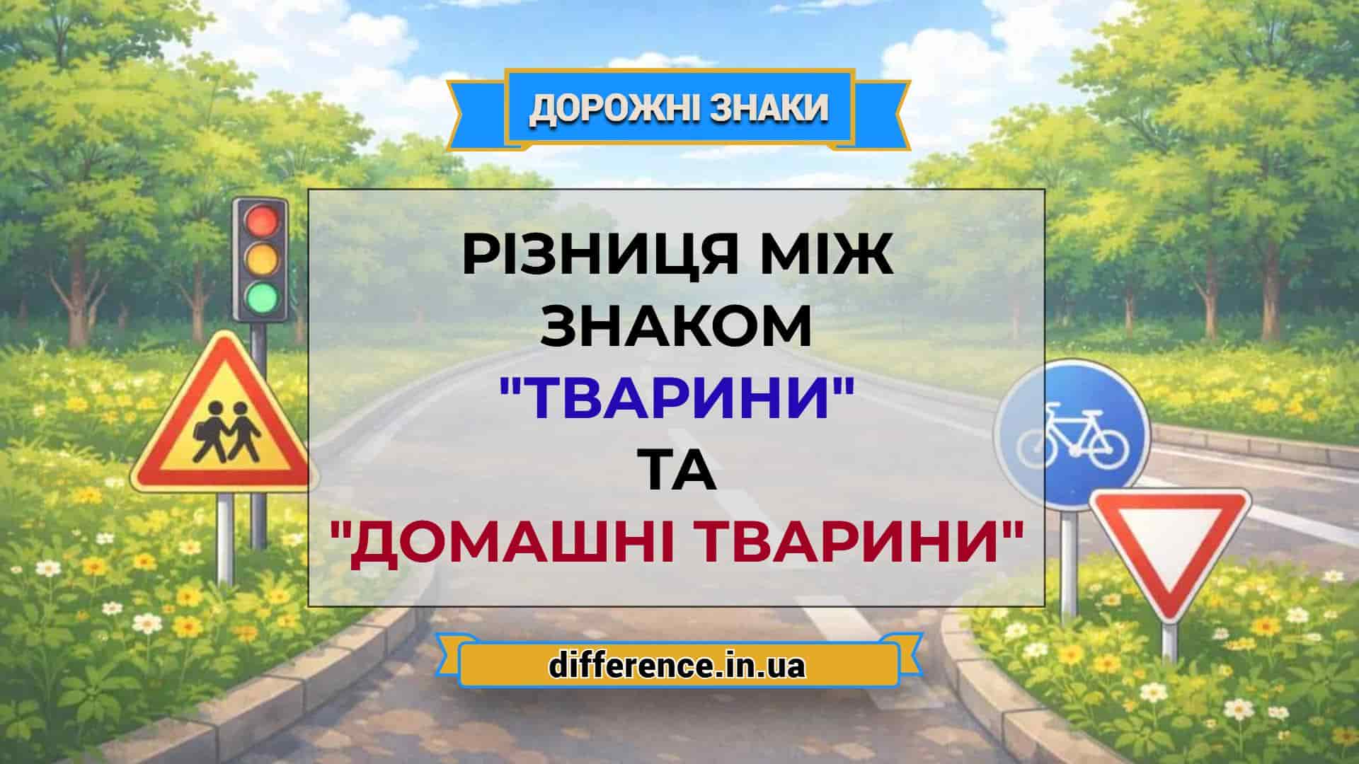 Різниця між знаком _Тварини_ та _Домашні тварини_