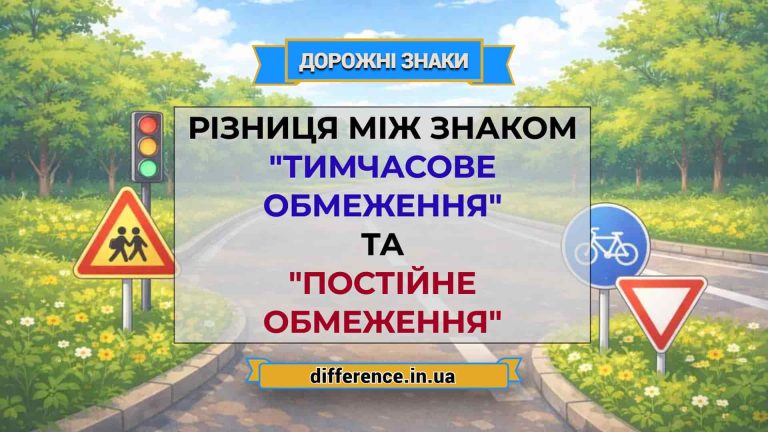 Різниця між знаком _Тимчасове обмеження_ та _Постійне обмеження_
