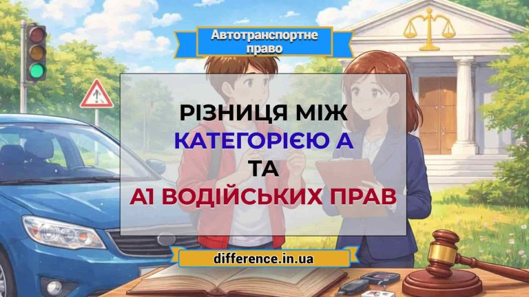 Різниця між категорією A та A1 водійських прав