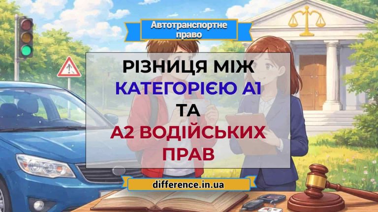 Різниця між категорією A1 та A2 водійських прав