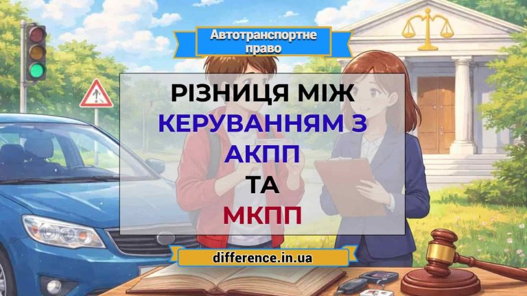 Різниця між керуванням з АКПП та МКПП