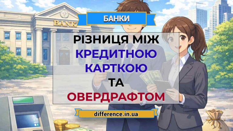 Різниця між кредитною карткою та овердрафтом