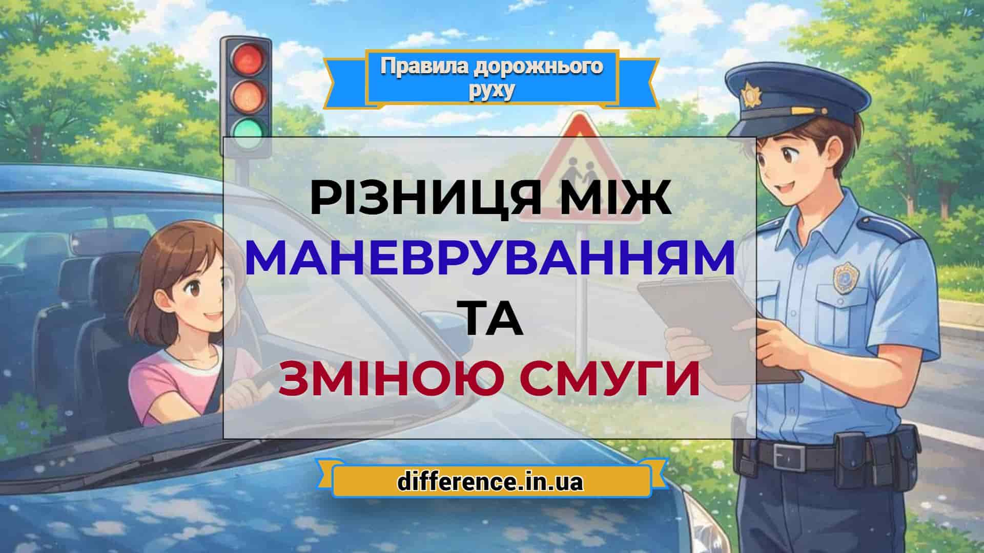 Різниця між маневруванням та зміною смуги