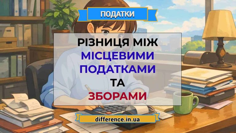 Різниця між місцевими податками та зборами