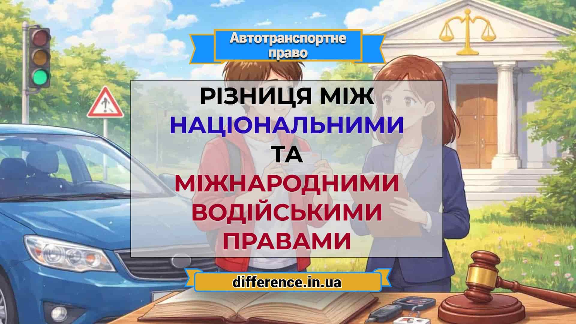 Різниця між національними та міжнародними водійськими правами