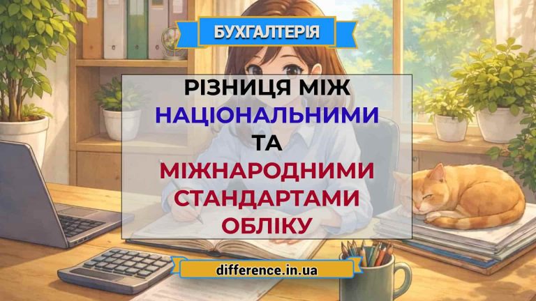 Різниця між національними та міжнародними стандартами обліку