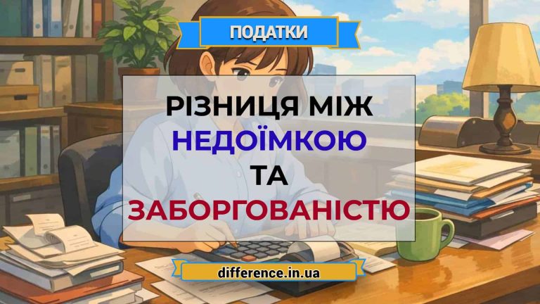 Різниця між недоїмкою та заборгованістю