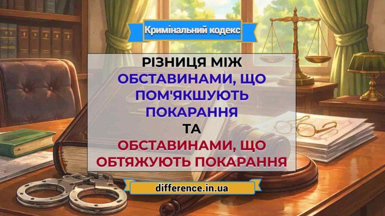 Різниця між обставинами, що пом'якшують покарання, і обставинами, що обтяжують покарання