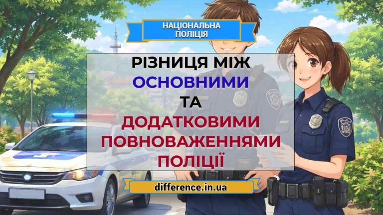 Різниця між основними та додатковими повноваженнями поліції