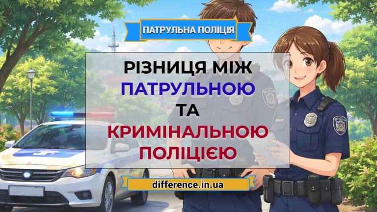 Різниця між патрульною та кримінальною поліцією