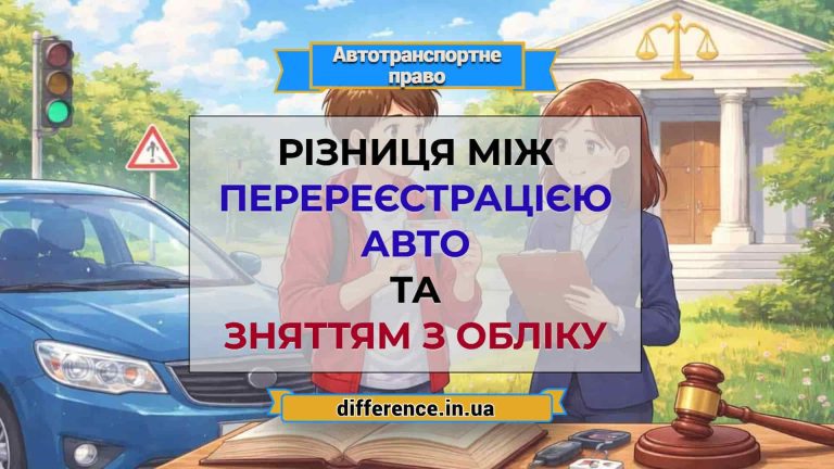 Різниця між перереєстрацією авто та зняттям з обліку