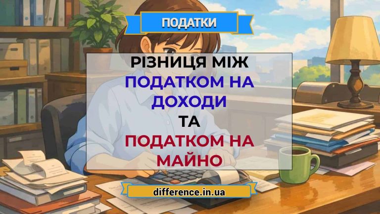 Різниця між податком на доходи та податком на майно