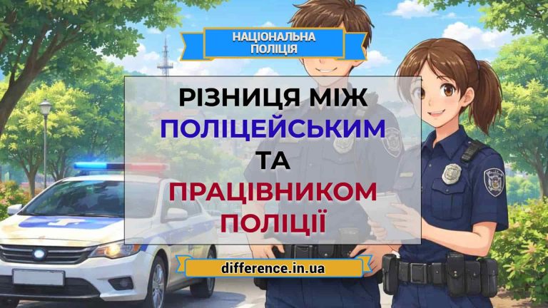Різниця між поліцейським та працівником поліції