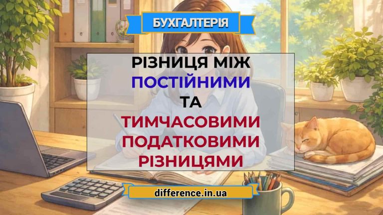 Різниця між постійними та тимчасовими податковими різницями