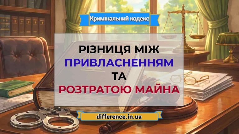 Різниця між привласненням та розтратою майна