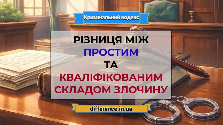 Різниця між простим та кваліфікованим складом злочину