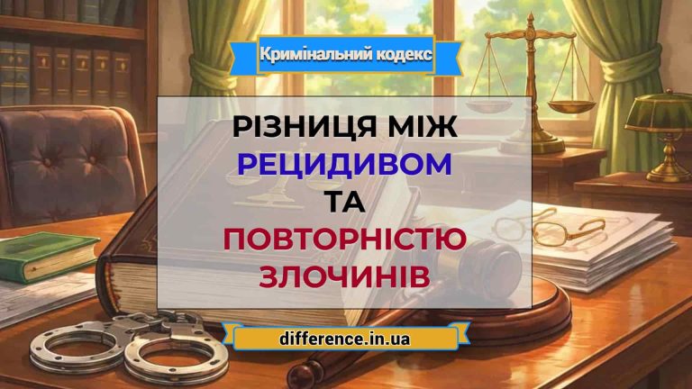 Різниця між рецидивом та повторністю злочинів
