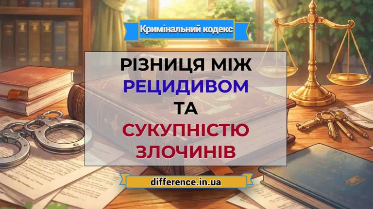 Різниця між рецидивом та сукупністю злочинів