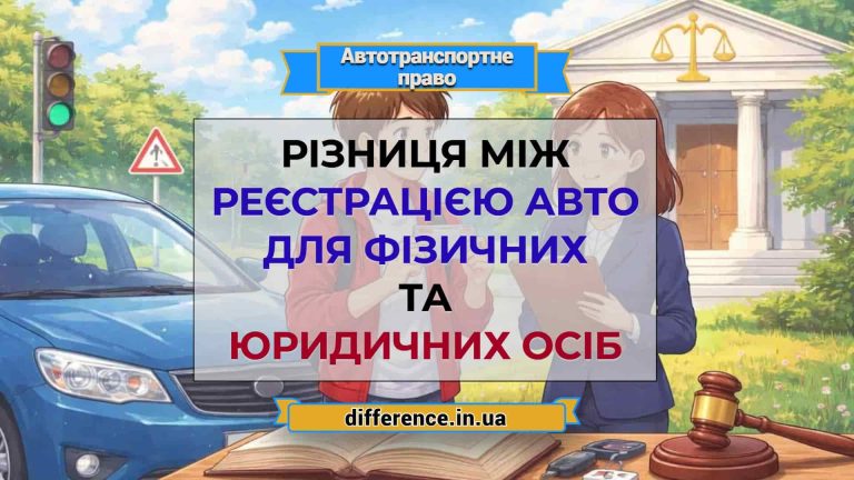 Різниця між реєстрацією авто для фізичних та юридичних осіб