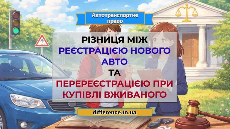 Різниця між реєстрацією нового авто та перереєстрацією при купівлі вживаного
